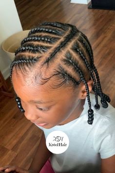 Idées de coiffure pour vos petites fille en été Easy Toddler Braids African American, Baby Cornrow Hairstyles, Cornrows For Kids Black Children Hair, Toddler Cornrows, Toddler Cornrow Styles