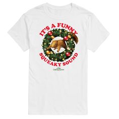 a white t - shirt that says it's a funny squarey sound