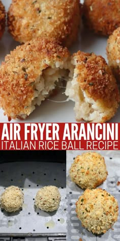 air fryer arancini recipe with italian rice balls