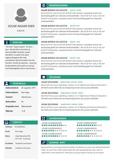 a professional resume template with green accents