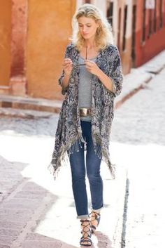 Emory Cardi from Soft Surroundings Jacquard Cardigan, Boho Winter, Soft Dramatic, Woven Cardigan, Jacquard Jacket, Moda Chic, Mode Casual, Over 50 Womens Fashion, Women Outfits