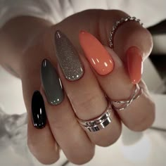 Sophisticated Nails, Summer Nail Art, Thanksgiving Nails, Neon Nails, Dipped Nails, Fancy Nails, Chic Nails, Short Acrylic Nails