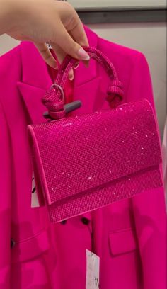 Zara Purse, Zara Haul, Hot Pink Bag, Zara Bag, Bag Zara, Glitter Bag, Baby Pink Aesthetic, Purse Pink, Zara Bags