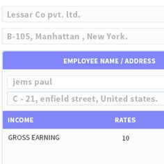 an email form with the number of employees in each state and their name on it