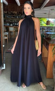 Villa Party Outfit, Black Maxi Dress Outfit Ideas Casual, Beach Dress Casual, Sleeveless Prom Dress, Summer Beach Dress, Prom Dresses Sleeveless, Classy Dress Outfits, Latest African Fashion Dresses, Looks Chic