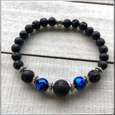 Brand New! Never Worn. This Beautiful Bracelet Is Genuine 8mm Black Lava Rock With Oil Diffusing Beads. Boho Beaded Bracelet With Natural Stones. Fits 6 To 7.5 Inch. Healing Stone And Healing Crystal. Note Accepting Reasonable Offers Mens Lava Bead Bracelet, Rock Bead Bracelet, Blue Beaded Bracelets For Men, Bracelet Model, Lava Rock Bracelet, Lava Bead Bracelet, Howlite Bracelet, Mens Bracelets, Blue Beaded Bracelets