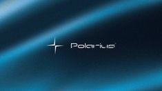 the word polarus is written in white on a dark blue background with diagonal lines