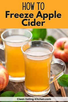 Apple Cider is a non-alcoholic beverage made from apples. It is often served during the fall and winter holidays. But what happens if you have too much apple cider on hand? This article shares the best way how to freeze apple cider so it doesn’t go to waste. Pin this for your next holiday party when you have too much apple cider leftover. Can You Freeze Apples, Apple Cider Drink, Freezing Apples, Healthy Holiday Recipes, Vegan Thanksgiving Recipes, Vegan Pie, Alcoholic Beverage