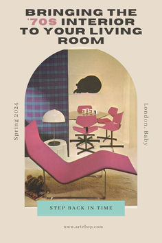 an advertisement for the 1970s interior to your living room