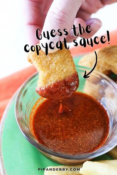 Hand dunking a chicken nugget into copycat popeye's sweet heat sauce. Popeyes Sweet Heat Sauce Recipe, Popeyes Cajun Turkey Recipe, Sweet Heat Sauce, Hardees Biscuit Recipe, Sweet Chili Sauce Chicken, Cajun Turkey Recipe, Cat Meals, Wing Sauce Recipe