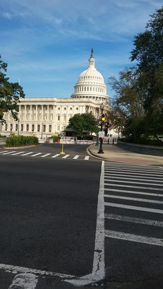 the united states capitol building as seen from across the street