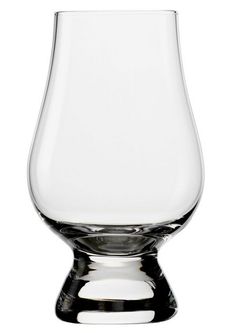 an empty glass on a white background