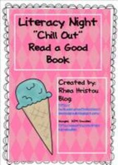 an ice cream book with the title'everyday night chill out read a good book '