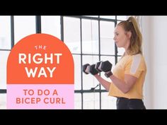 the right way to do a bicep curl with dumbbells in front of a window