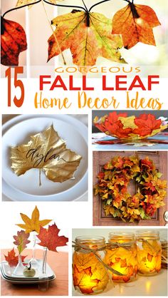 fall leaf home decor ideas that are easy to make