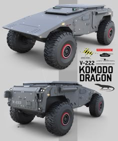 the vehicle is designed to look like an armored vehicle