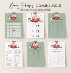 the baby story 12 game bundle includes 2 free printable games and an activity book