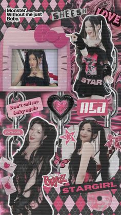 Pink Collages Aesthetic, Black Pink Aesthetic, Pink Aesthetic Collage, Dance Moms Outfits, Pink Walpaper, Spain Outfit, K Pop Wallpaper, Pink Iphone Cases