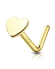 PRICES MAY VARY. 【Value Pack】One Order Includes 1Pcs 20g L-Shaped 14K Solid Gold Heart Nose Stud. 【14K Gold Nose Ring Size】Gauge Size: 20G =0.8mm, Wearable Length:6-7mm (1/4”), Heart Size: 3mm. Cute 14K Gold L Shaped Nose Rings. 【Gold Nose Stud Material】Made with Real Solid 14k Gold - NOT Gold Plating or Overlay. This Hypoallergenic 14k Gold Nose Stud is suited for Sensitivities Skin. 【Gite Box】Packaged in a Beautiful Red Jewelry Box.Best Gift Choice. 【Cocharm Service】Just Feel Free to Contact U Nose Rings Gold, Gold Nose Ring Stud, Heart Nose Stud, Gold Nose Piercing, Nose Ring Sizes, Heart Nose Rings, L Shaped Nose Ring, Gold Nose Ring, Nose Piercing Stud