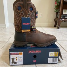 Durango Xp Men’s Steel Toe Workboots Mens Size 13 Nwt Puncture Resistant Saddle Boots, Durango Boots, Western Boots For Men, Roper Boots, Side Zip Boots, Steel Toe Work Boots, Leather Western Boots, Boot Straps, Safety Boots