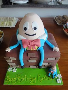 a birthday cake made to look like an animated character