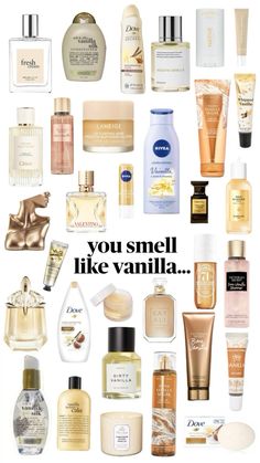 How to smell like vanilla!! | lanige | Victoria secret | nivea | valentino | sol de janiro | chloé | kaylia | summer fridays and more!! 🤍🤍 Smell Like Vanilla, Vanilla Smell, Fragrances Perfume Woman, Vanilla Perfume, Basic Skin Care Routine