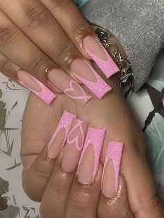 Multicolor  Collar    Color Nails Embellished   Beauty Tools Ballet Nails, Fake Nails With Glue, Nail Supplies, Diamond Nails, Pink Acrylic Nails, Stick On Nails, False Nail, Nail Arts, Valentine's Day Nails