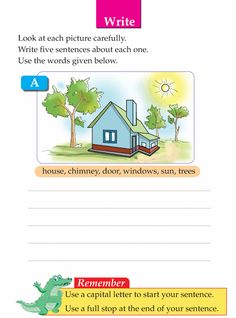 an interactive activity for kids to learn how to read and write words in the house