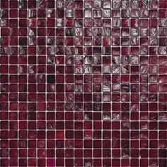 red glass mosaic tile on the wall