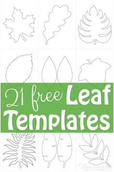 four leaf templates with the text, two free leaf templates