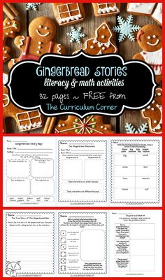 gingerbread story activity and printables to help students learn how to make gingerbread