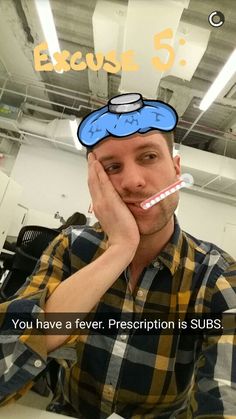 a man with a toothbrush in his mouth and the caption you have a fever prescription is subs