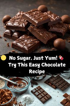 no sugar, just yum try this easy chocolate recipe