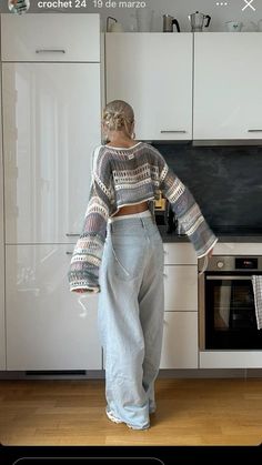 Crochet Long Sleeve Top Outfit, Streetwear Crochet, Diy Vetement, Mode Inspo, Mode Inspiration, Looks Vintage, Cute Casual Outfits