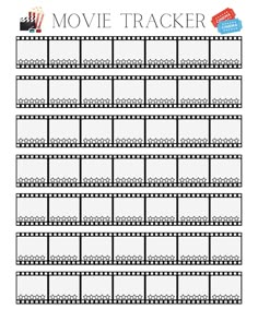 the movie tracker is shown in this printable