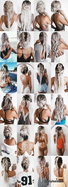 Somente a cor Easy Trendy Hairstyles, Ig Model, Hairstyles Korean, Plaits Hairstyles, Shorthair Hairstyles, Trendy Hairstyle, Hairstyles Braids, Hair Tutorials, Grunge Hair