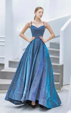 Charming Spaghetti Straps Sexy Blue Prom Dress,Evening Dress on Storenvy Blue Satin Prom Dress, Simple Evening Dress, Cheap Formal Dresses, Blue Prom Dress, Prom Dress Evening, Dream Dresses, Rock Chic, Satin Prom Dress, Ball Gowns Prom