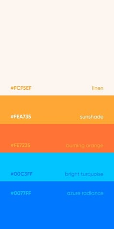 an orange, blue, and yellow color scheme with the words ffreef on it