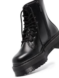 Shop Dr. Martens Jadon II Mono platform boots with Express Delivery - FARFETCH Jadon Boots, Dr Martens Jadon, Black Platform Boots, Black Platform, Chunky Platform, Platform Boots, Dr. Martens Boots, Black Faux Leather, Dr. Martens