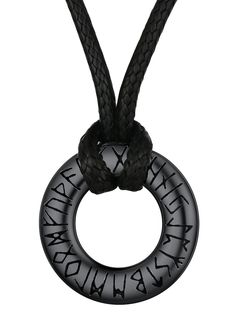 PRICES MAY VARY. 【Viking Rune Pendant】--Vintage norse viking charms with textured runes that is screaming with timeless appeal capturing attention and protection from all around. 【Adjustable Leather Chain】--Braided leather chain can be resized within 16"-32" which will make sure it will fit perfectly on anyone. Soft and Comfortable. 【Amazing Waterproof Rope Chain】--With good breathability and Original Materials which is lead-safe, nickel-safe and cadmium-safe! Daily wearing for swimming/shower/s Runes Letters, Rune Vichinghe, Rune Pendant, Rune Necklace, Nordic Mythology, Vikings Gifts, Norse Runes, Viking Pendant, Viking Necklace