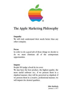 the apple marketing phlosophy