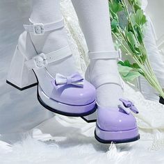 Lavender Heels, Lavender Shoes, Heels Purple, Heels Aesthetic, Cute Shoes Heels, Purple Shoes, Bow Heels