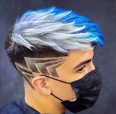 Men Hair Colour Ideas, Mens Colored Hair Ideas, Boys Hair Color Ideas, Mens Hair Color Ideas, Hair Designs For Men, Cool Hair Designs, Gents Hair Style