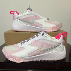 Nike Air Zoom Hyperace 3 Se White Pink Volleyball Hf3239-100 Mens 11.5 Women 13 New Without Box Nike Hyperace 3 Se, White Low-top Running Shoes For Pickleball, White Tennis Sneakers With Abzorb Midsole, Nike White Tennis Sneakers, White Nike Sneakers For Tennis, White High-top Running Shoes For Tennis, White High-top Tennis Shoes, White Basketball Shoes With Abzorb Midsole For Sports, White Sneakers With Boost Midsole For Pickleball