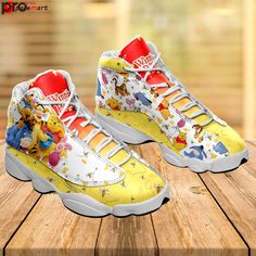 Contact us: contact@profxnz.com if you need assistance - Product Infomation: Disney winnie the pooh air jordan 13 shoes Air Jordan 13This is Shoes Air Jordan 13 Custom Print On Demand. Best shoes gifts for men women with full size+ Style: Air Jordan 13.+ Upper skin can print patterns.+ Hidden laces perforated webbing morder beautiful and firm.+ Shoes constructed with rubber sole wear-resistant and antiskid.+ TPU buckle upscale environmental protection and wear resistance, no customizable.+ High Tinker Hatfield, Iconic Shoes, Jordan 13 Shoes, The Black Panther, Popular Sneakers, Air Jordan Sneakers, Shoes Air, Best Suits, A Basketball