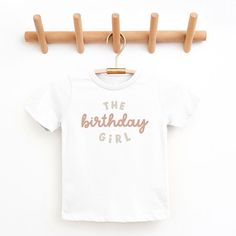 Looking for a cute tee for your kids? We have the perfect The Birthday Girl graphic tee addition to their closet! Also available in toddler tees. Girls Graphic Tee, Toddler Tees, Birthday Girl, Girl Birthday, Toddler Girl, Fitness Fashion, Sleeve Styles, Fabric Weights, Graphic Tee