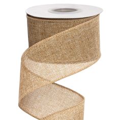 a roll of burlock ribbon on a white background