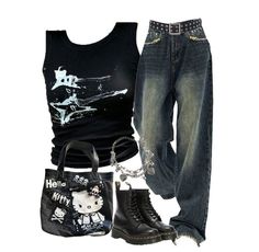 2000s Outfits, Y2k Outfits, Grunge Goth, 2000s Fashion, Visual Kei