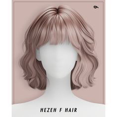 an image of a woman's head with her hair styled in the style of hezeh f hair