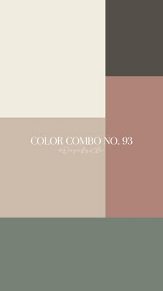 the color combination is different shades of brown, beige and white with text that reads'color combo no 89 '